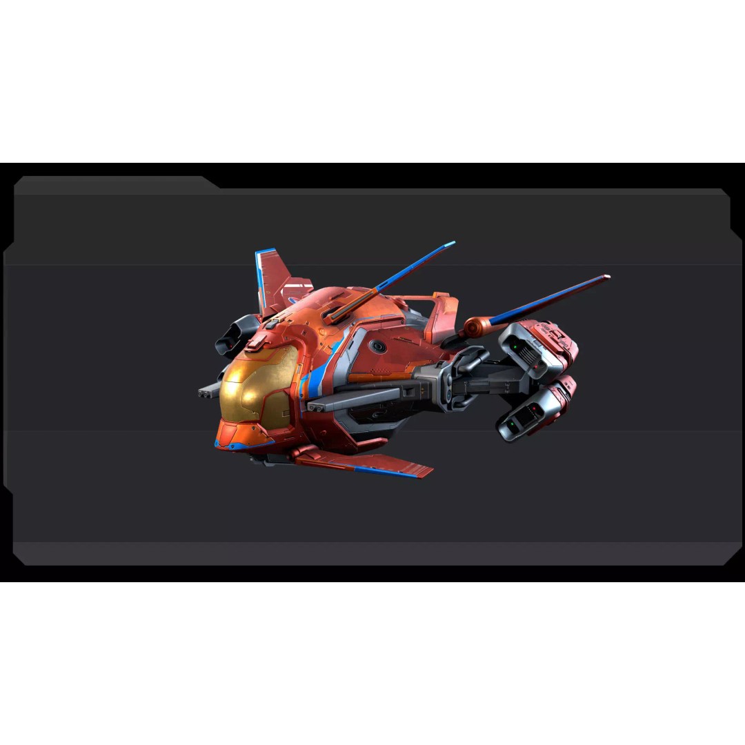 SPARROW Fighter Spacecraft 3D Model – Low Poly PBR Game Asset, FBX & OBJ - View 6
