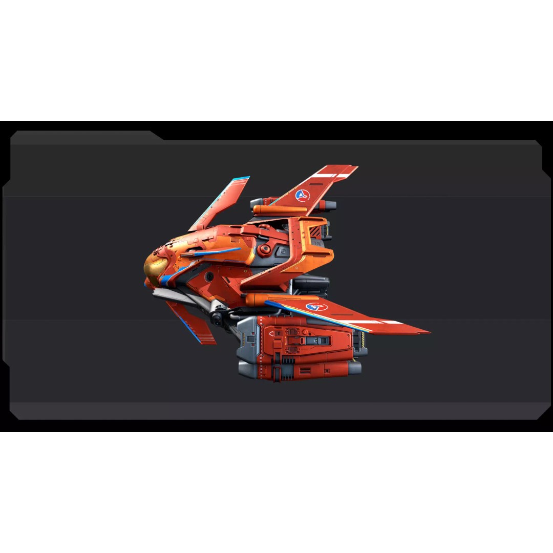 SPARROW Fighter Spacecraft 3D Model – Low Poly PBR Game Asset, FBX & OBJ - View 7