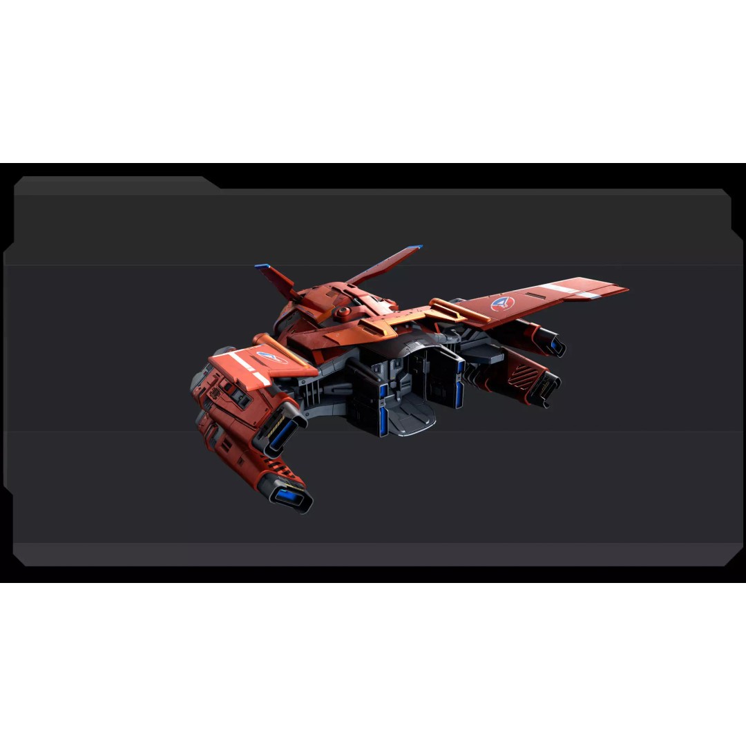 SPARROW Fighter Spacecraft 3D Model – Low Poly PBR Game Asset, FBX & OBJ - View 8