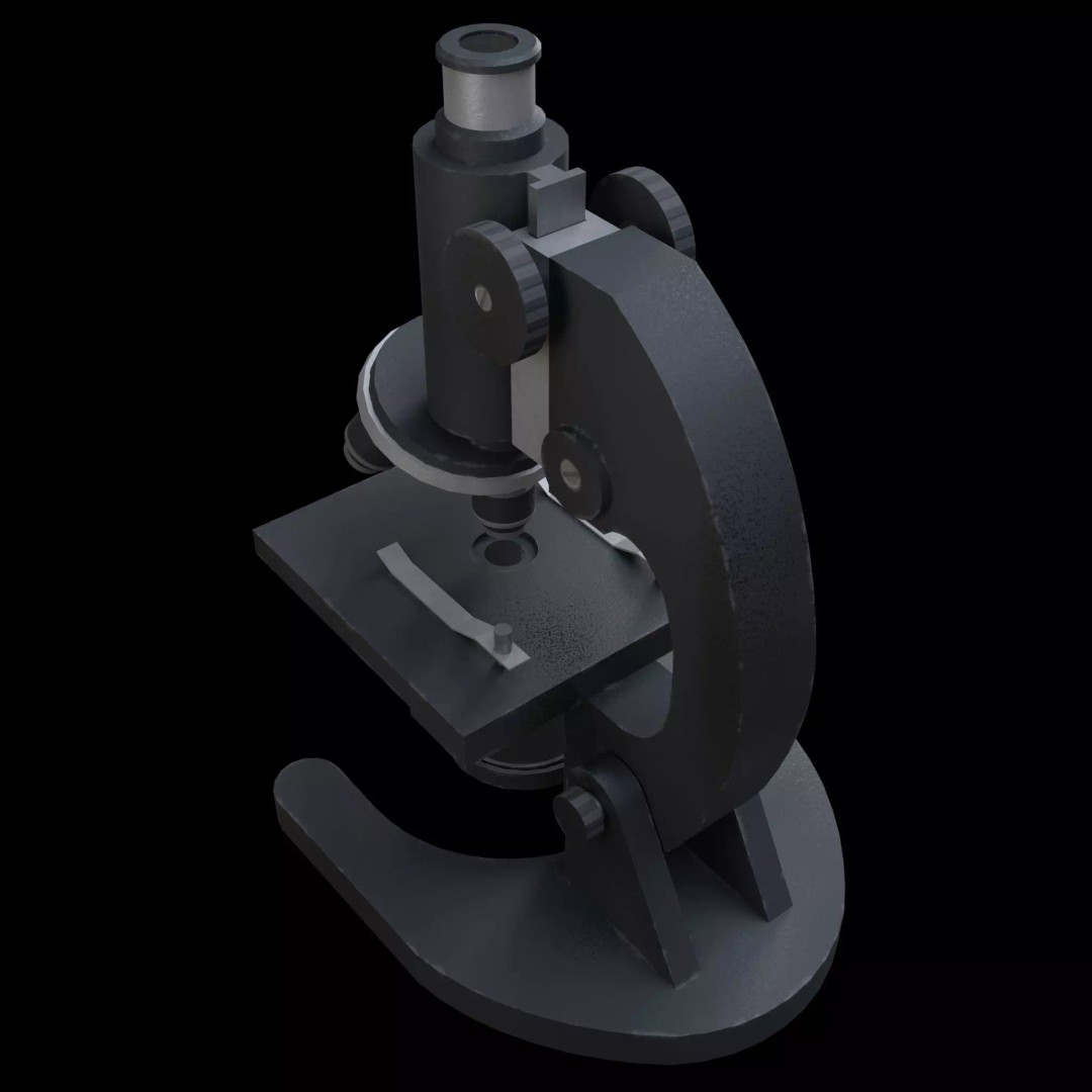 Compound Microscope 3D Model – Detailed PBR Asset for Science Projects - View 5
