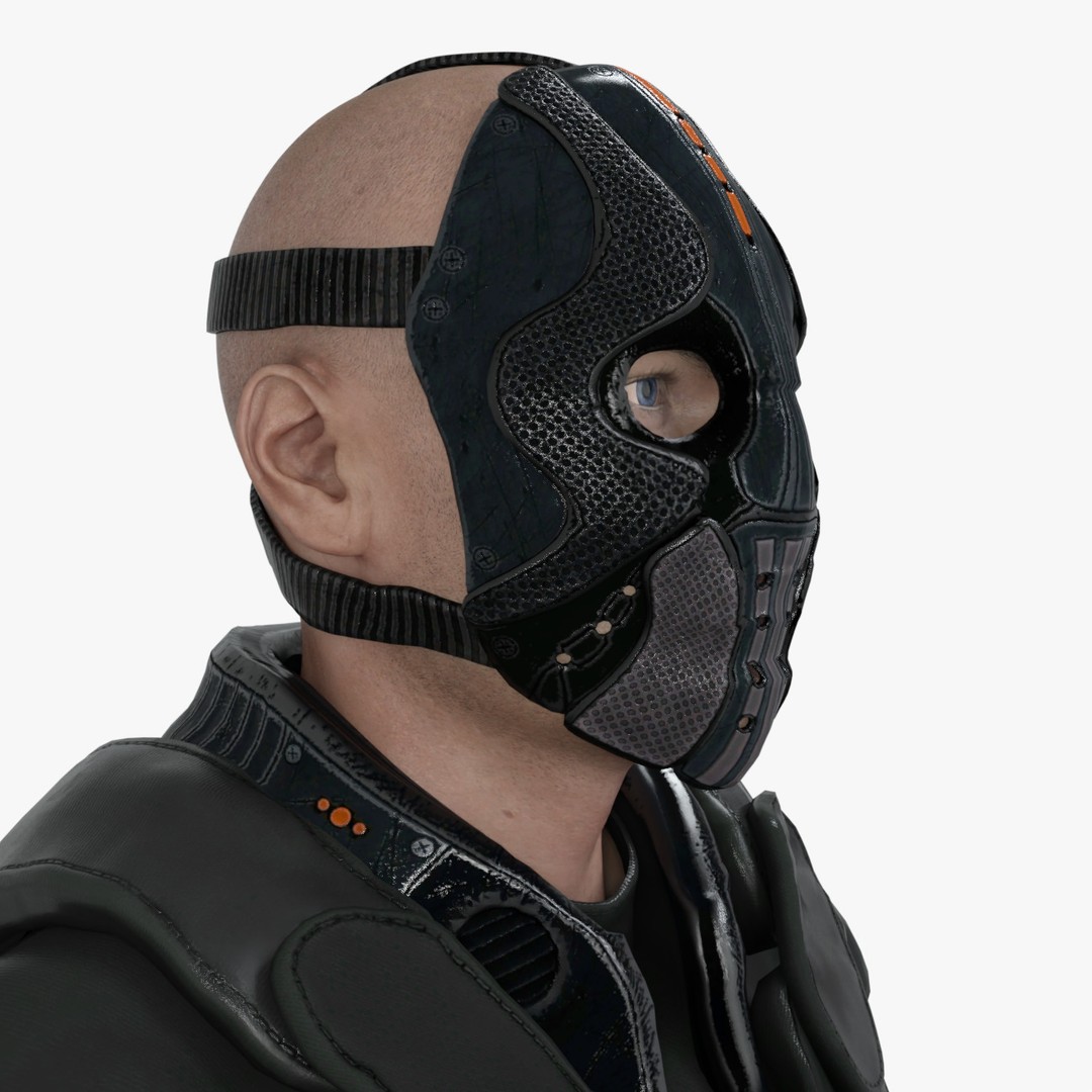 Renegade Soldier 3D Model – Low Poly Rigged Character, FBX - View 8