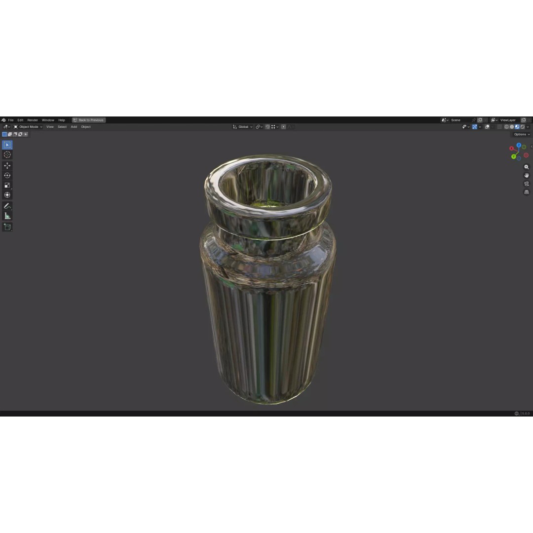 Injection Vial 3D Model – Low Poly PBR Asset for Medical Use - View 22