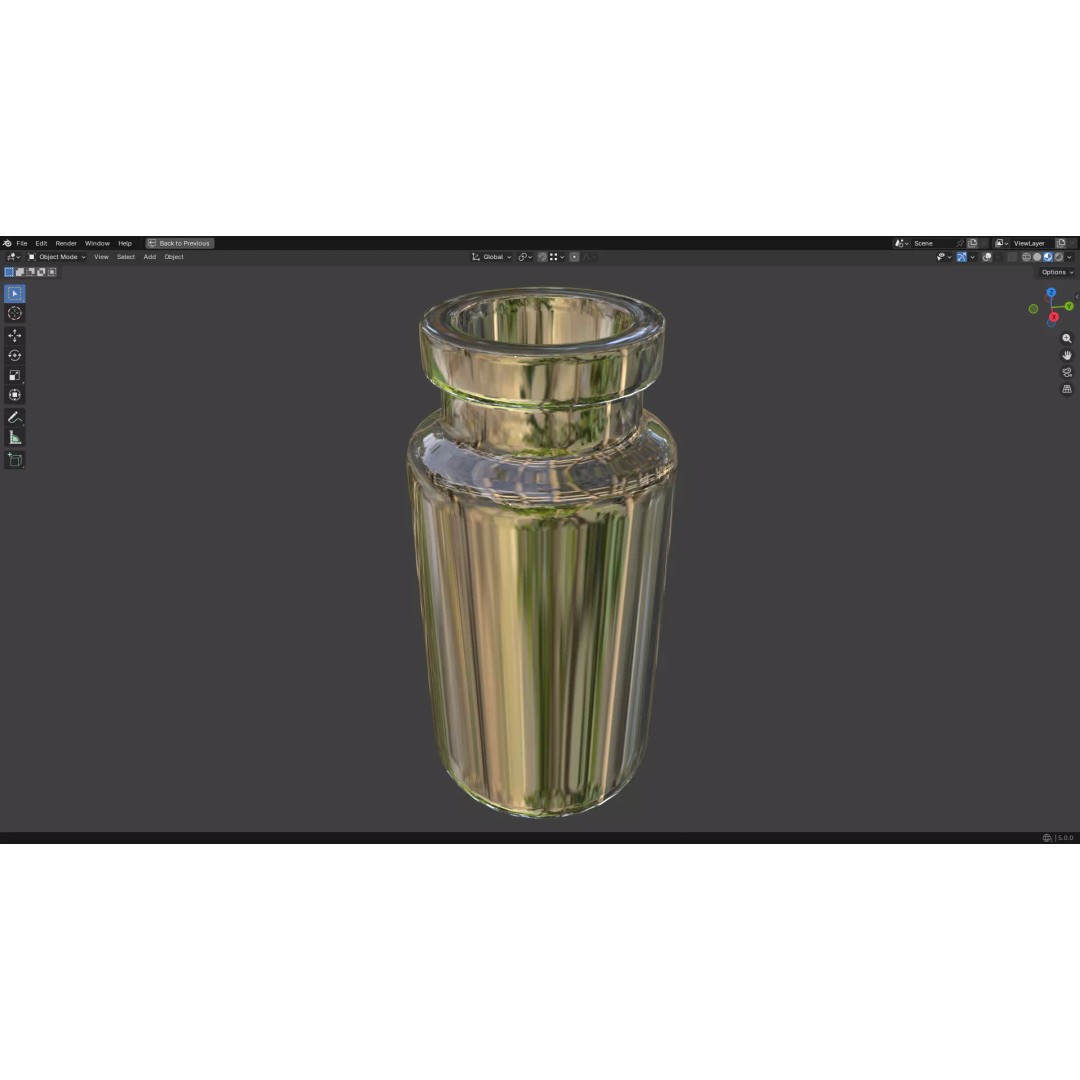 Injection Vial 3D Model – Low Poly PBR Asset for Medical Use - View 24