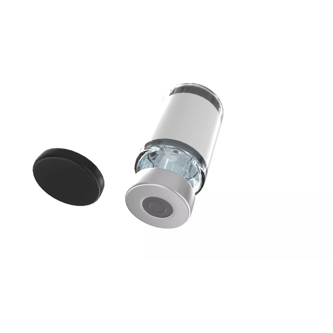Injection Vial 3D Model – Low Poly PBR Asset for Medical Use - View 3