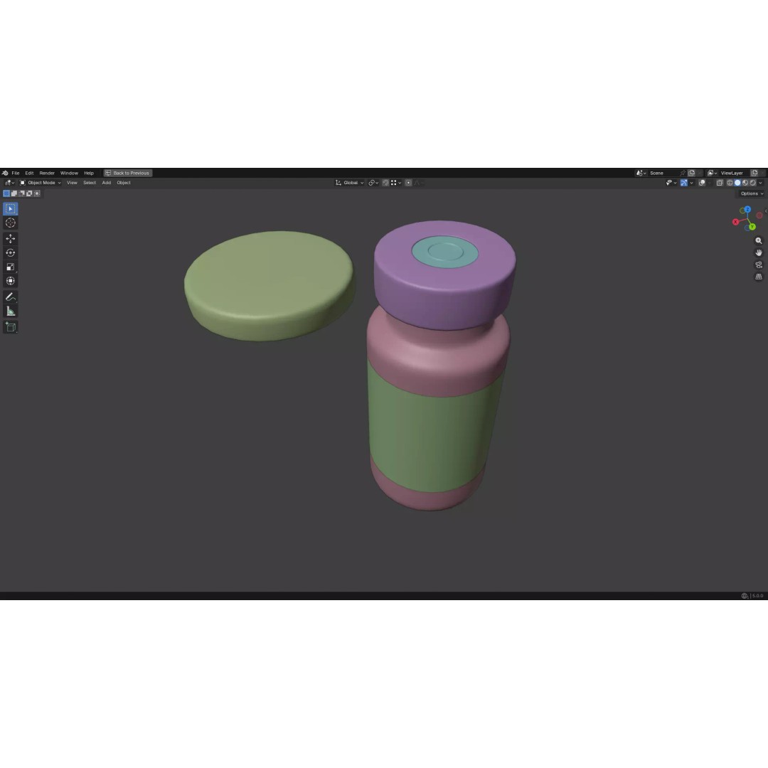 Injection Vial 3D Model – Low Poly PBR Asset for Medical Use - View 31