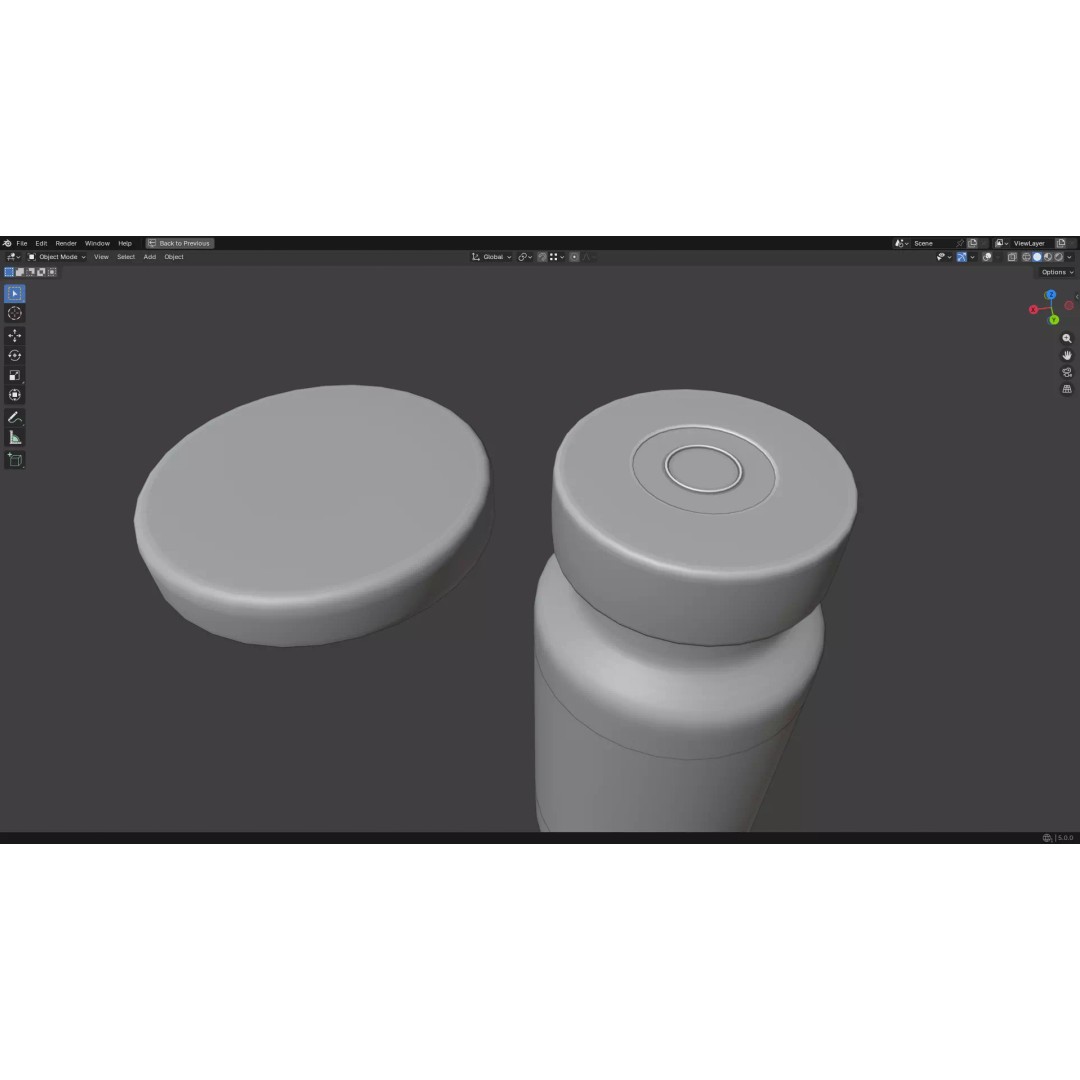 Injection Vial 3D Model – Low Poly PBR Asset for Medical Use - View 37