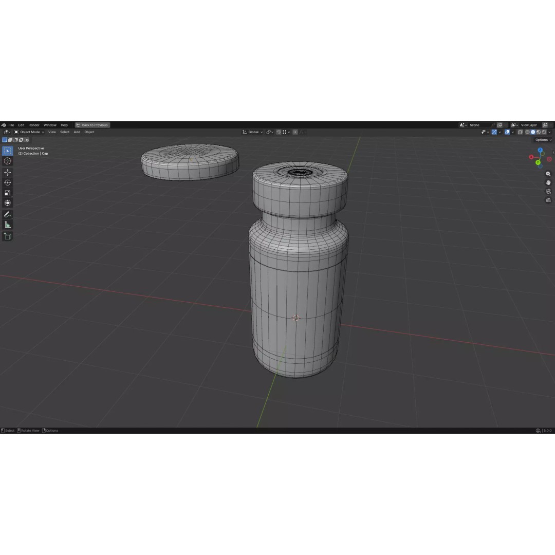 Injection Vial 3D Model – Low Poly PBR Asset for Medical Use - View 39