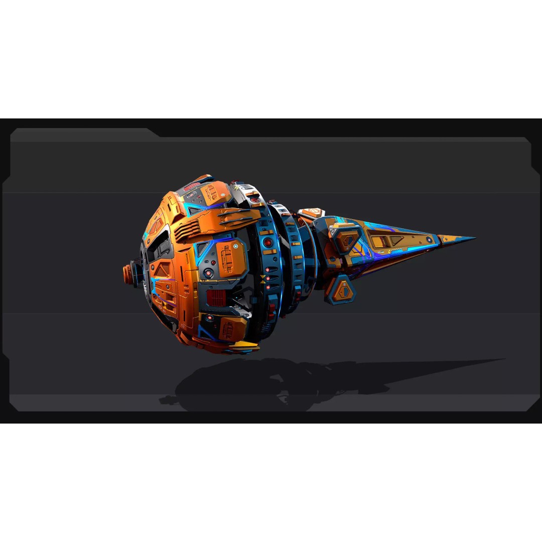 DRAKX Alien Freighter DK5 3D Model – Low Poly Game Asset, FBX - View 3