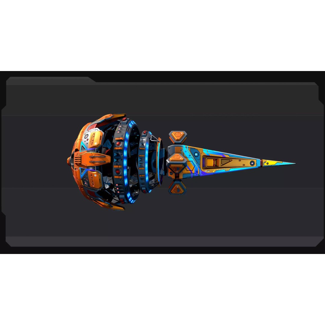 DRAKX Alien Freighter DK5 3D Model – Low Poly Game Asset, FBX - View 4