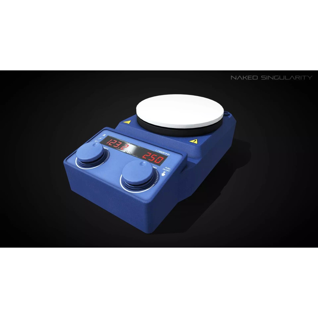 Magnetic Stirrer 3D Model – Low Poly Laboratory Asset, FBX - View 2