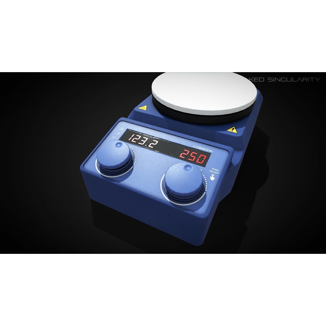 Magnetic Stirrer 3D Model – Low Poly Laboratory Asset, FBX - View 5