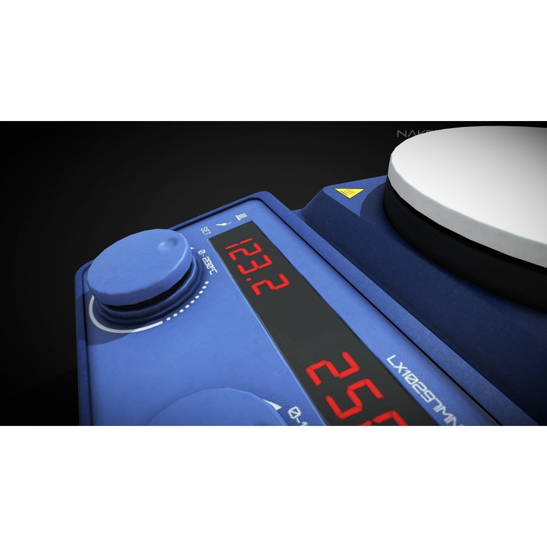 Magnetic Stirrer 3D Model – Low Poly Laboratory Asset, FBX - View 9