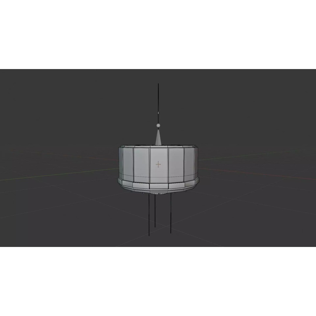 Vintage Satellite 3D Model – Low Poly Rigged PBR Asset, FBX, OBJ - View 16
