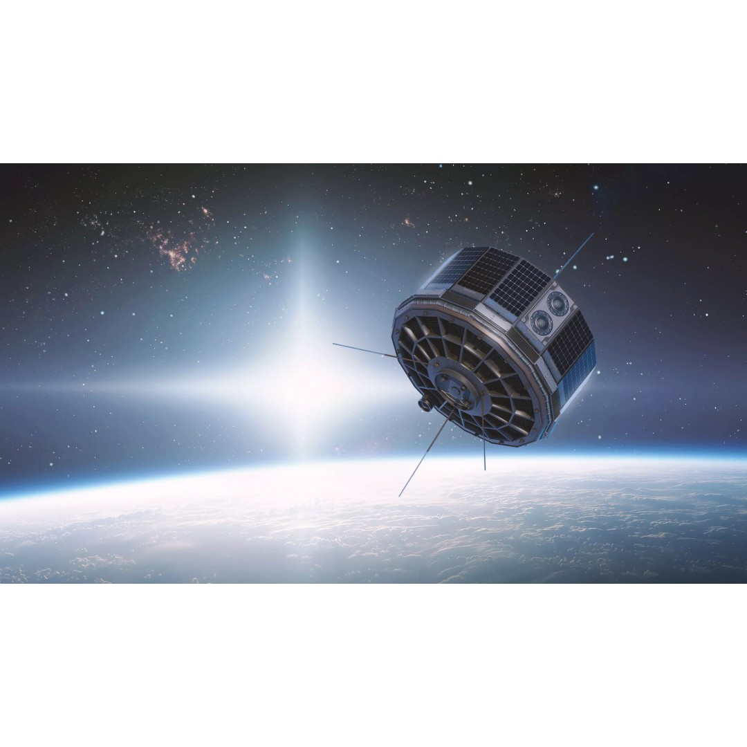 Vintage Satellite 3D Model – Low Poly Rigged PBR Asset, FBX, OBJ - View 3