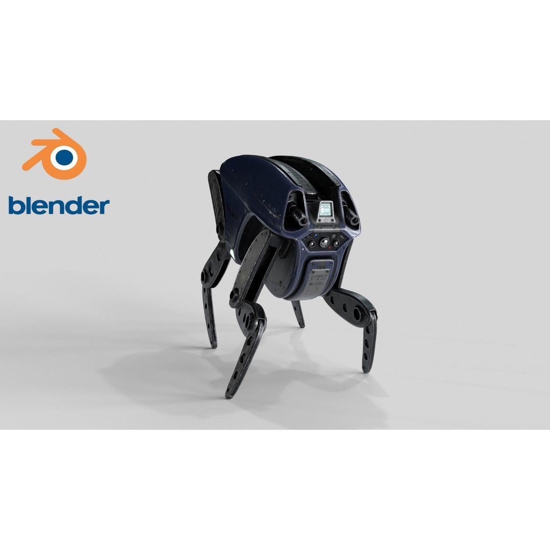 Sci-Fi Robot Droid 3D Model – Rigged Low Poly PBR Asset, FBX - View 17