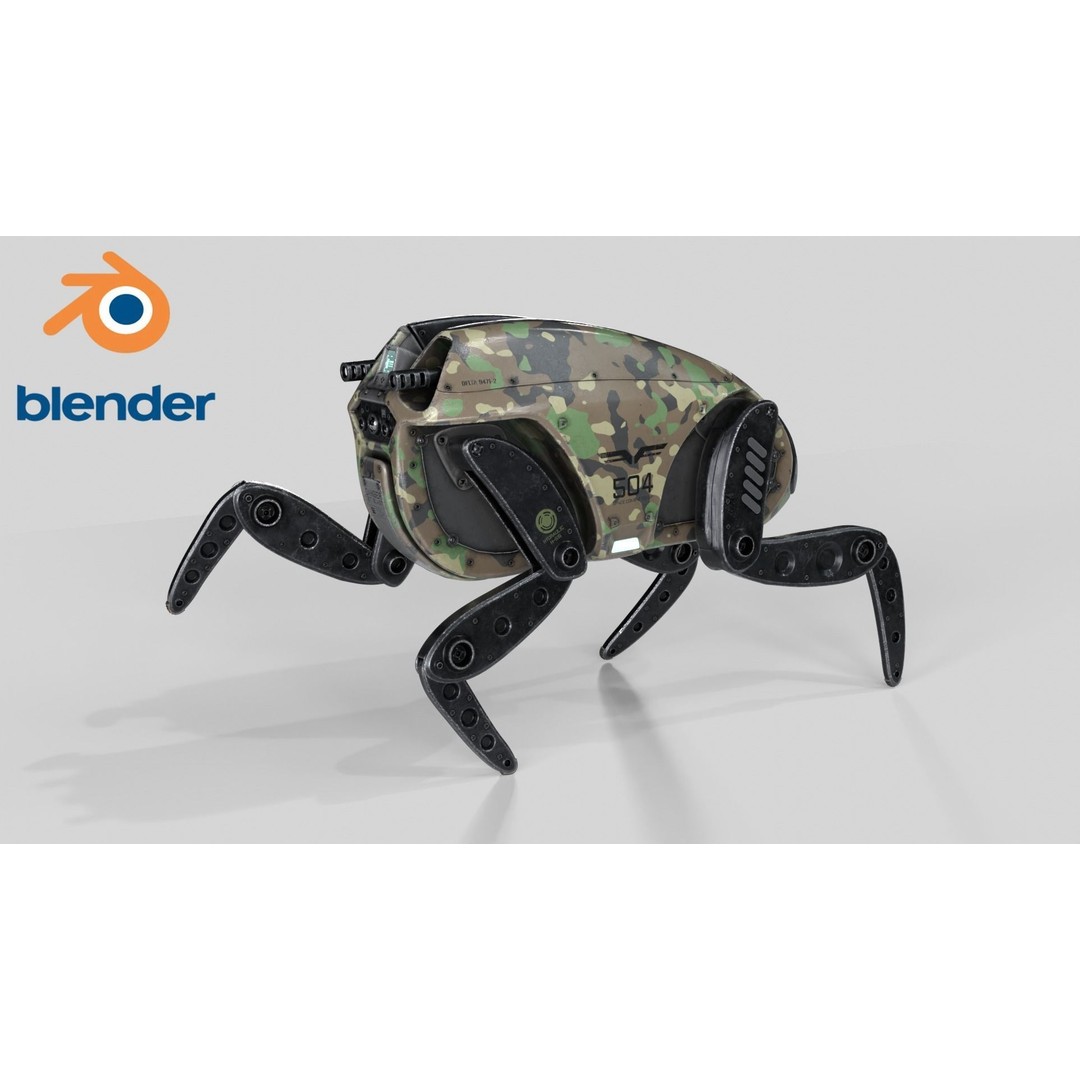 Sci-Fi Robot Droid 3D Model – Rigged Low Poly PBR Asset, FBX - View 18