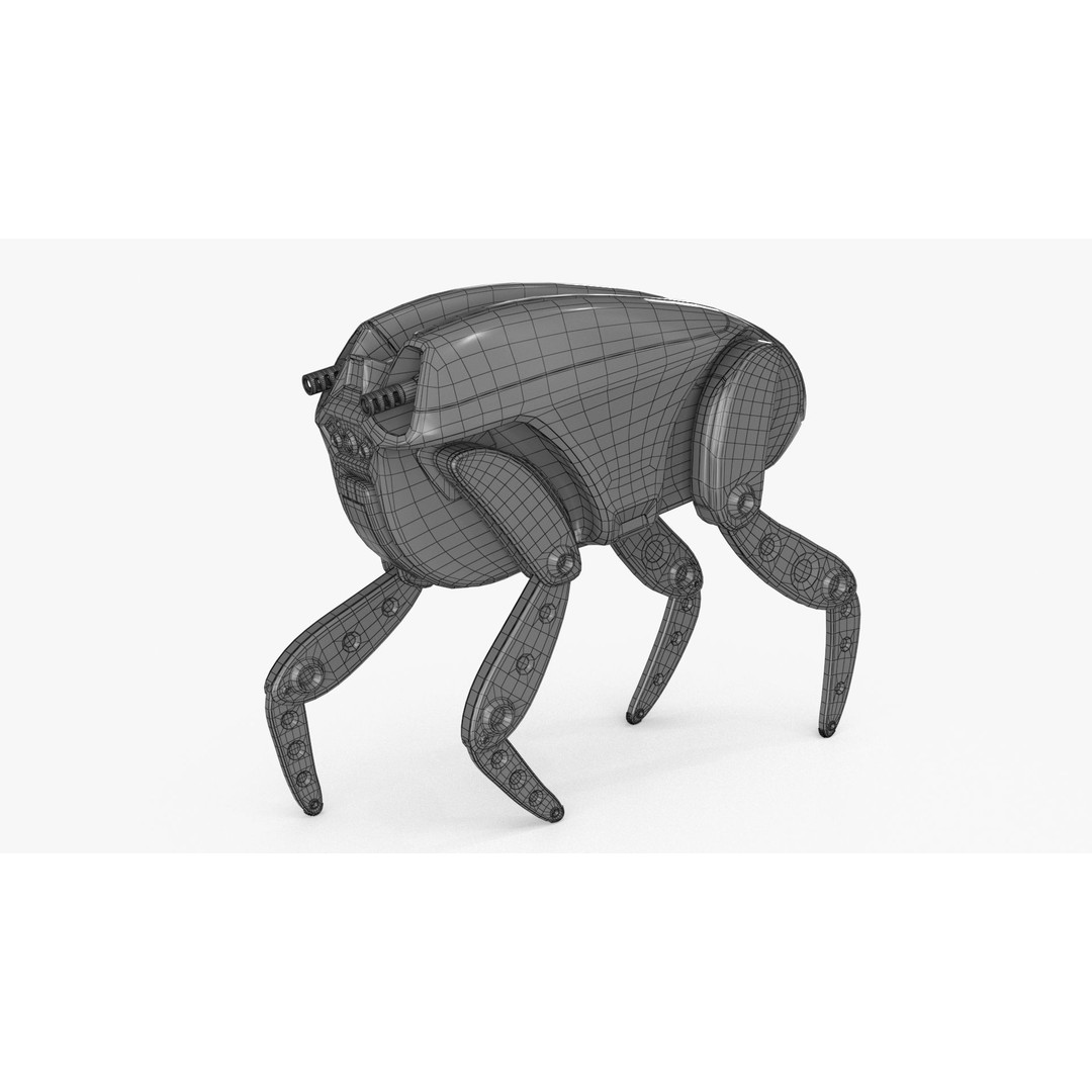 Sci-Fi Robot Droid 3D Model – Rigged Low Poly PBR Asset, FBX - View 19