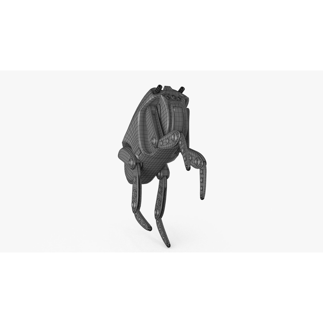 Sci-Fi Robot Droid 3D Model – Rigged Low Poly PBR Asset, FBX - View 20
