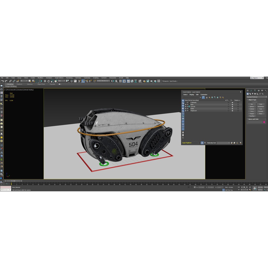 Sci-Fi Robot Droid 3D Model – Rigged Low Poly PBR Asset, FBX - View 23