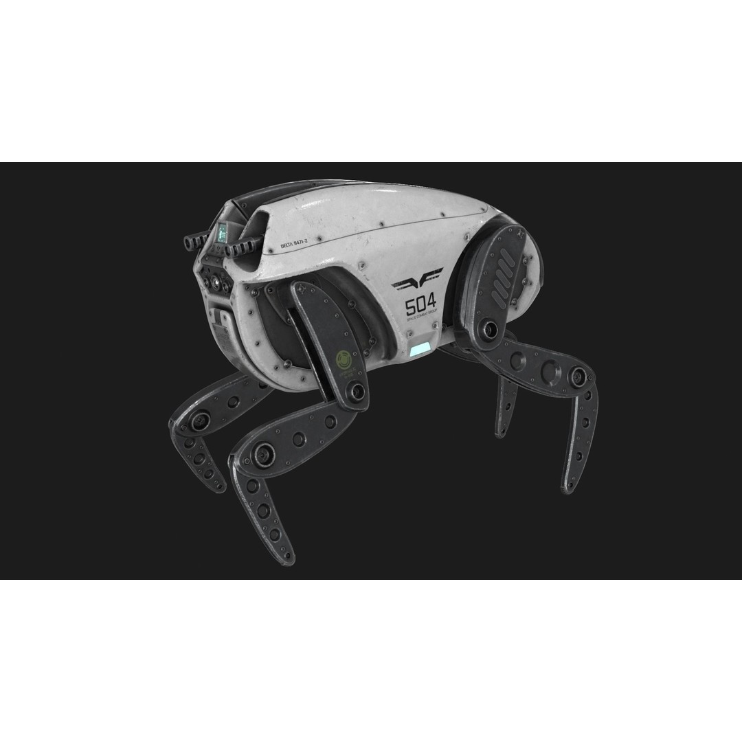 Sci-Fi Robot Droid 3D Model – Rigged Low Poly PBR Asset, FBX - View 8