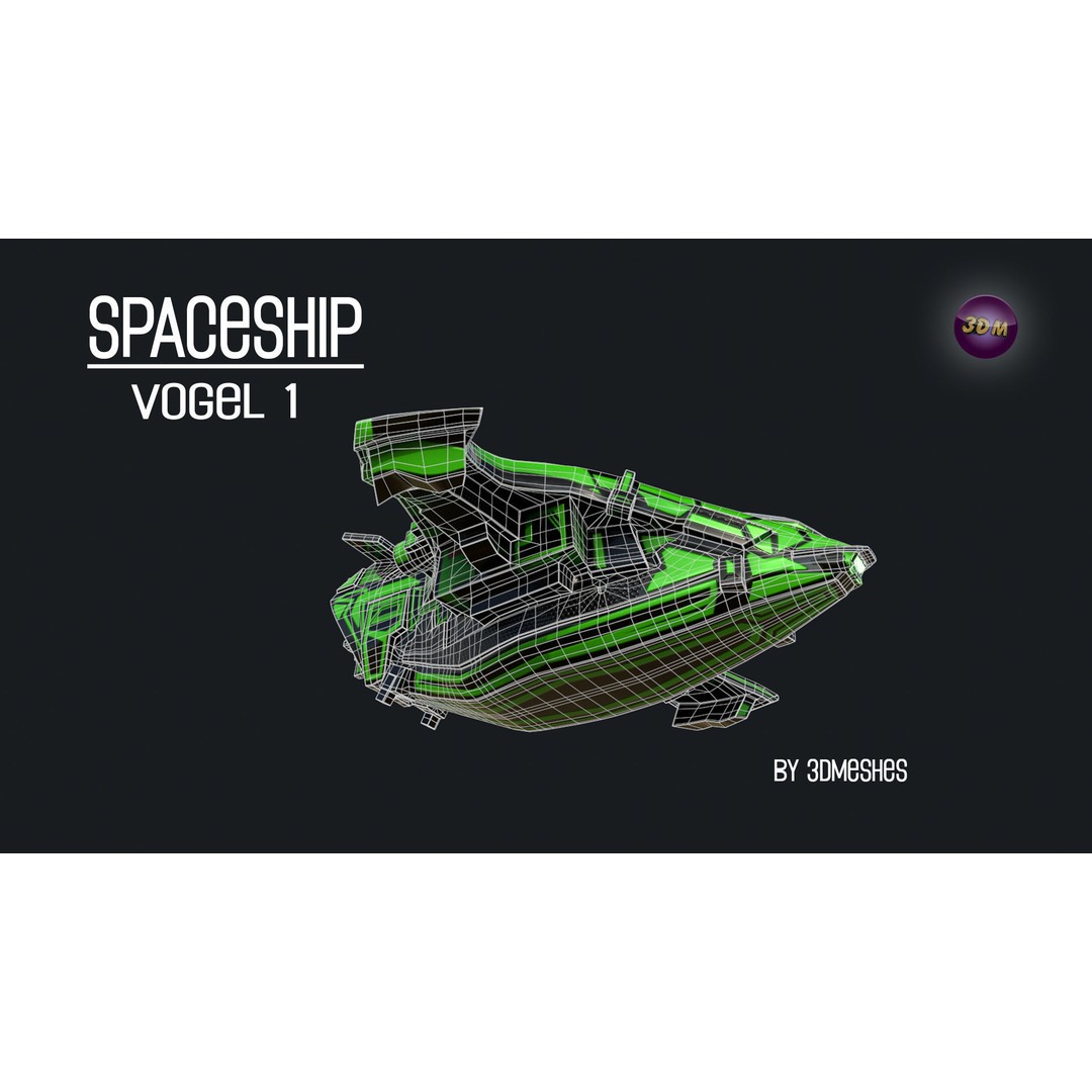 Vogel 1 Spaceship 3D Model – Low Poly PBR Game Asset, FBX - View 18