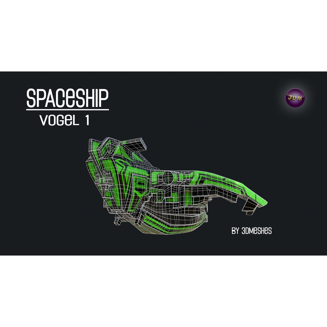Vogel 1 Spaceship 3D Model – Low Poly PBR Game Asset, FBX - View 20