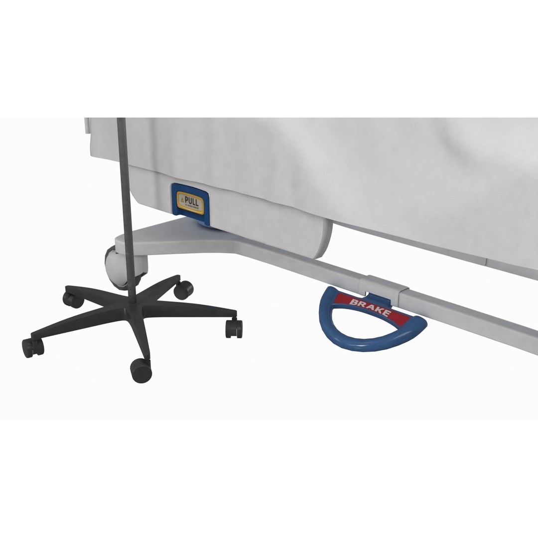 ICU Equipment 3D Model – Low Poly Medical Asset, FBX, OBJ - View 17