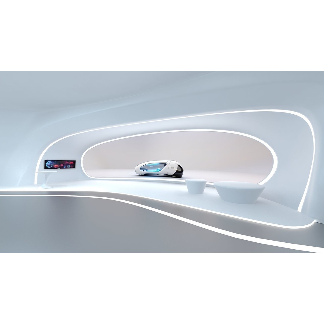 Futuristic Exhibition Hall 3D Model – Low Poly Architectural Asset, FBX, OBJ - View 10