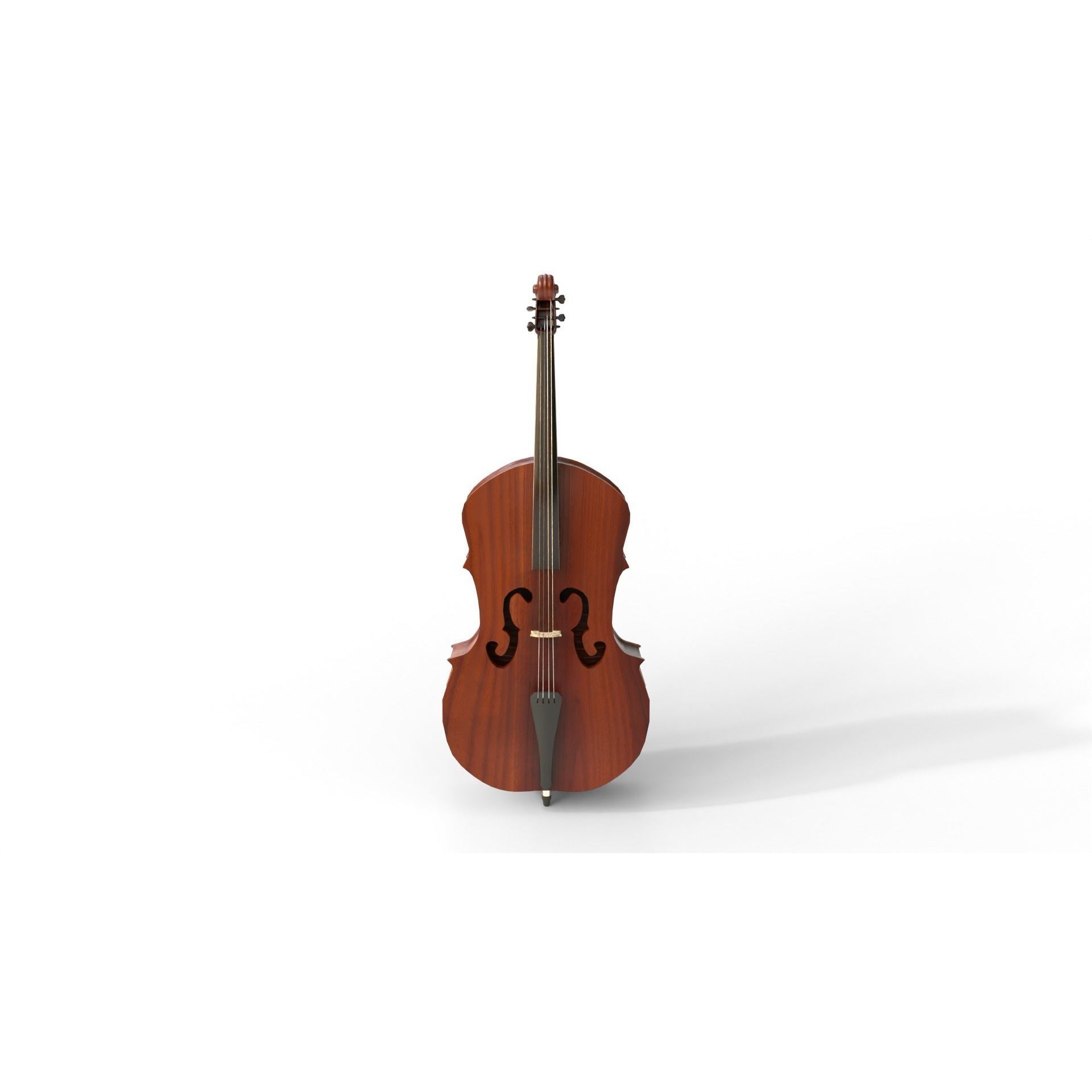 Cello - Low-Poly Game-Ready 3D Model - View 3
