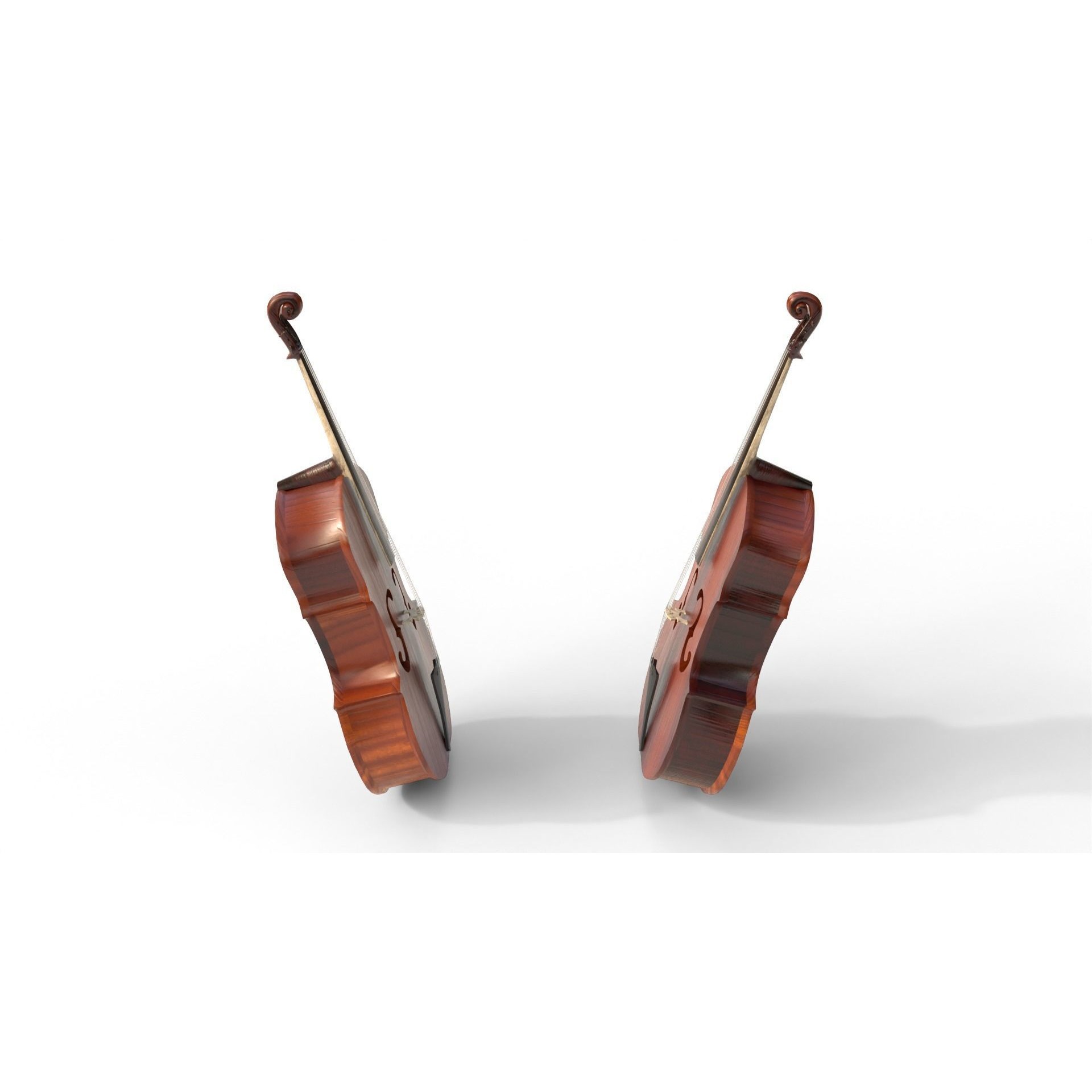 Cello - Low-Poly Game-Ready 3D Model - View 8