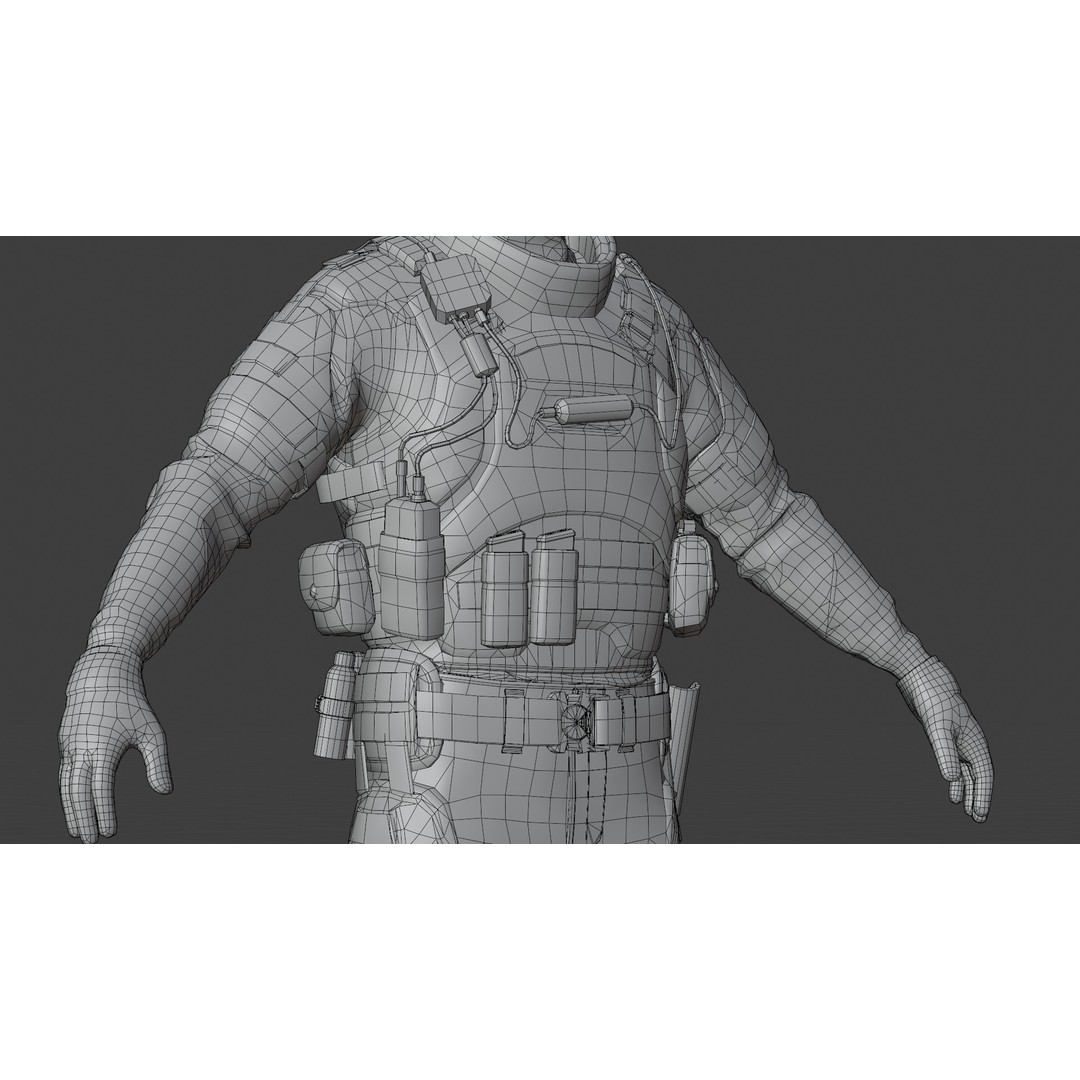 Special Forces Soldier 3D Model – Rigged Game-Ready Character, FBX
