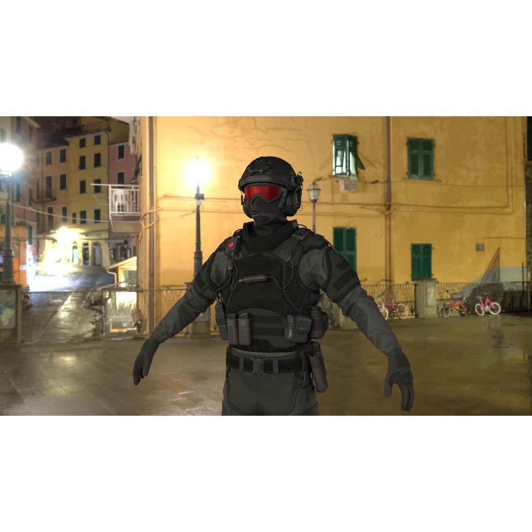 Special Forces Soldier 3D Model – Rigged Game-Ready Character, FBX - View 12