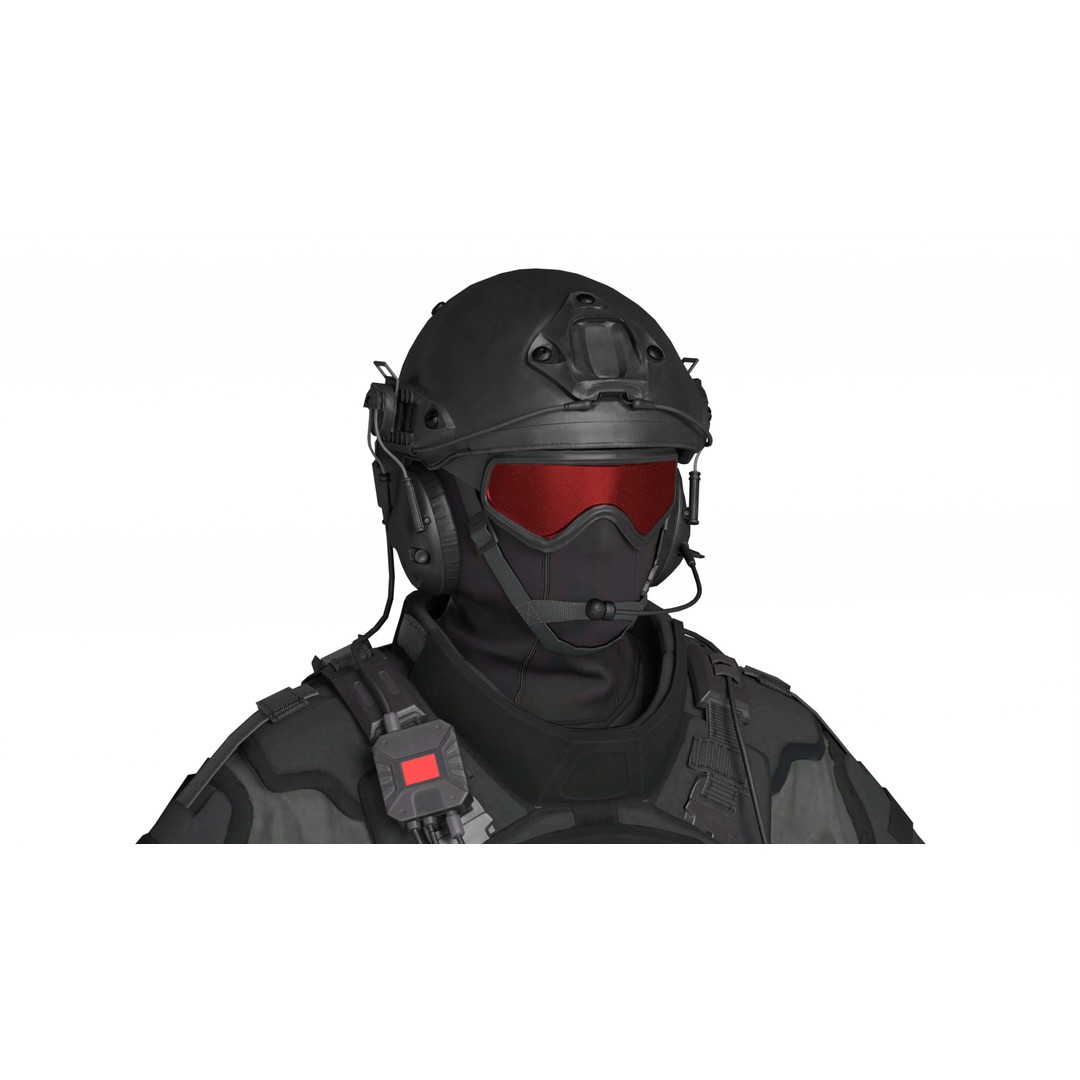 Special Forces Soldier 3D Model – Rigged Game-Ready Character, FBX - View 17
