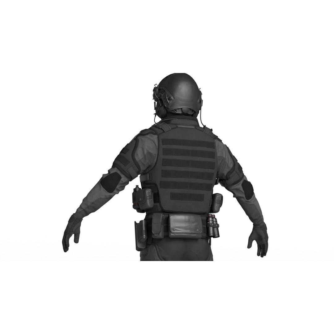 Special Forces Soldier 3D Model – Rigged Game-Ready Character, FBX - View 18