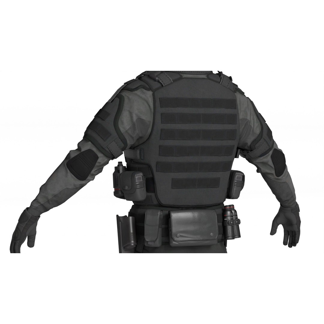 Special Forces Soldier 3D Model – Rigged Game-Ready Character, FBX - View 20