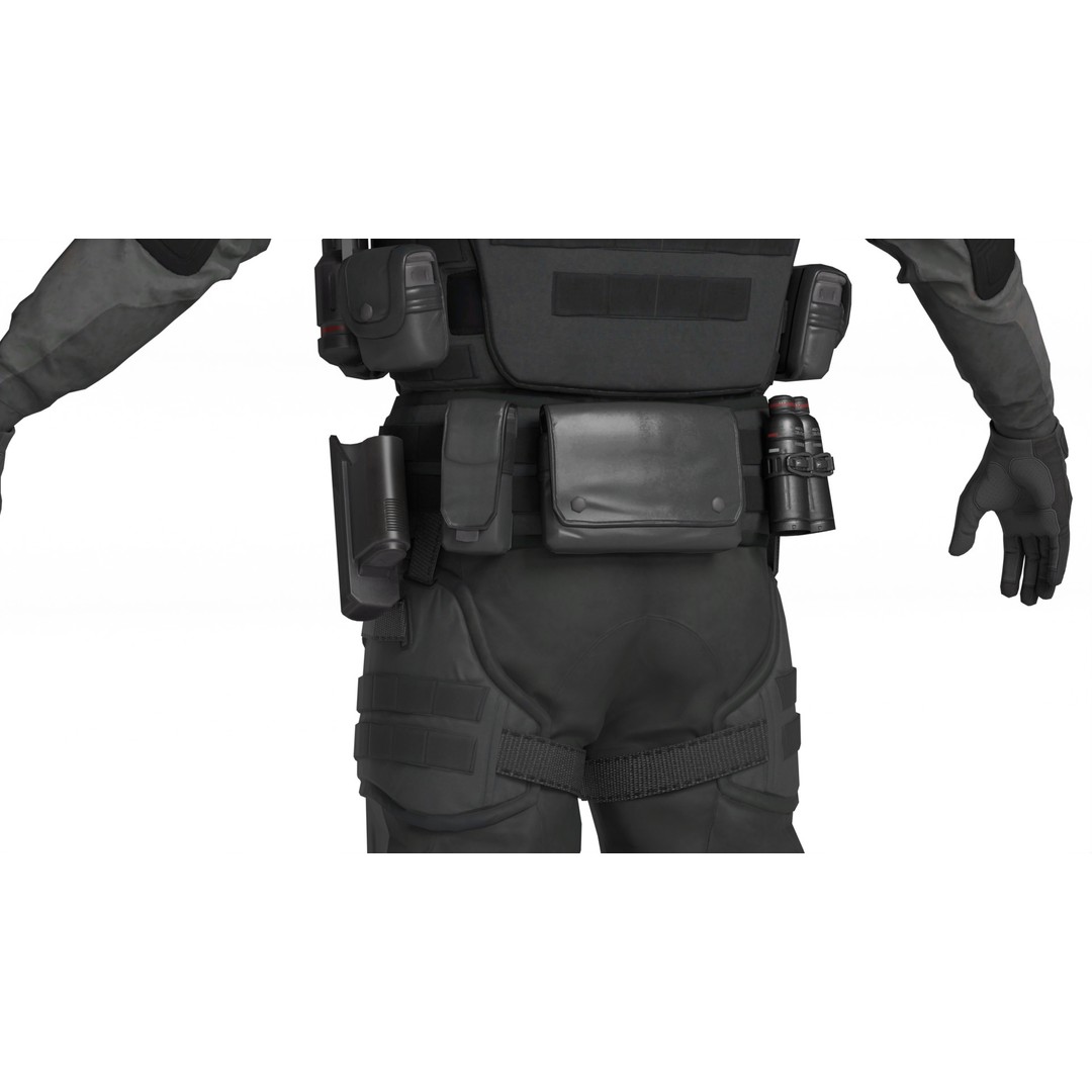 Special Forces Soldier 3D Model – Rigged Game-Ready Character, FBX - View 21