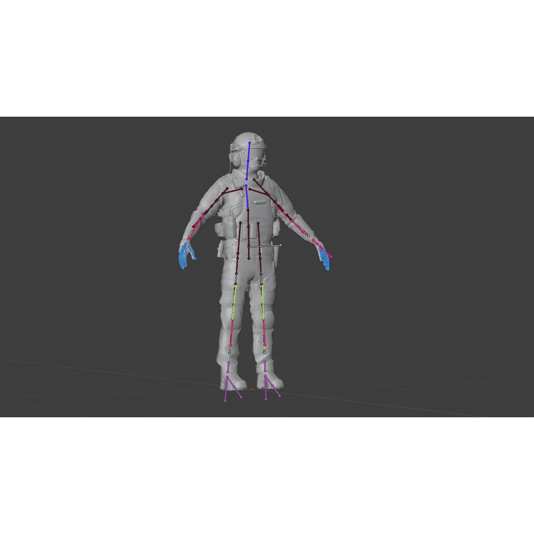 Special Forces Soldier 3D Model – Rigged Game-Ready Character, FBX - View 30
