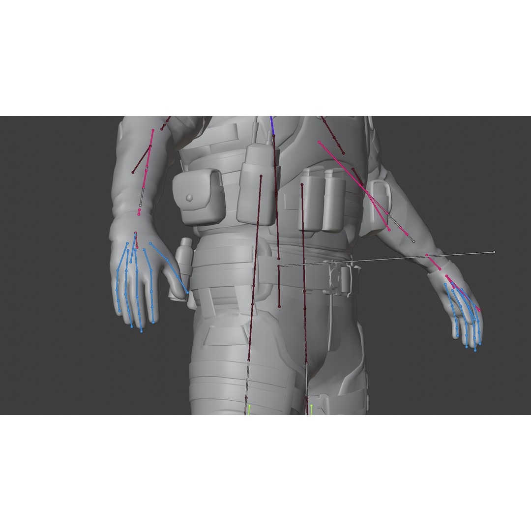 Special Forces Soldier 3D Model – Rigged Game-Ready Character, FBX - View 31