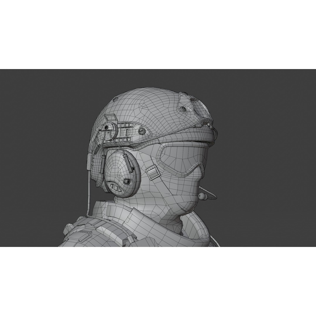 Special Forces Soldier 3D Model – Rigged Game-Ready Character, FBX - View 36