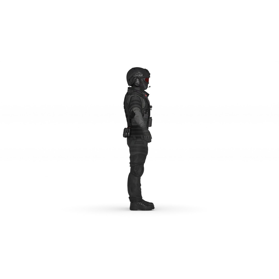 Special Forces Soldier 3D Model – Rigged Game-Ready Character, FBX - View 4