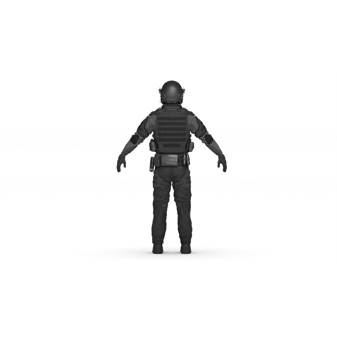 Special Forces Soldier 3D Model – Rigged Game-Ready Character, FBX - View 8