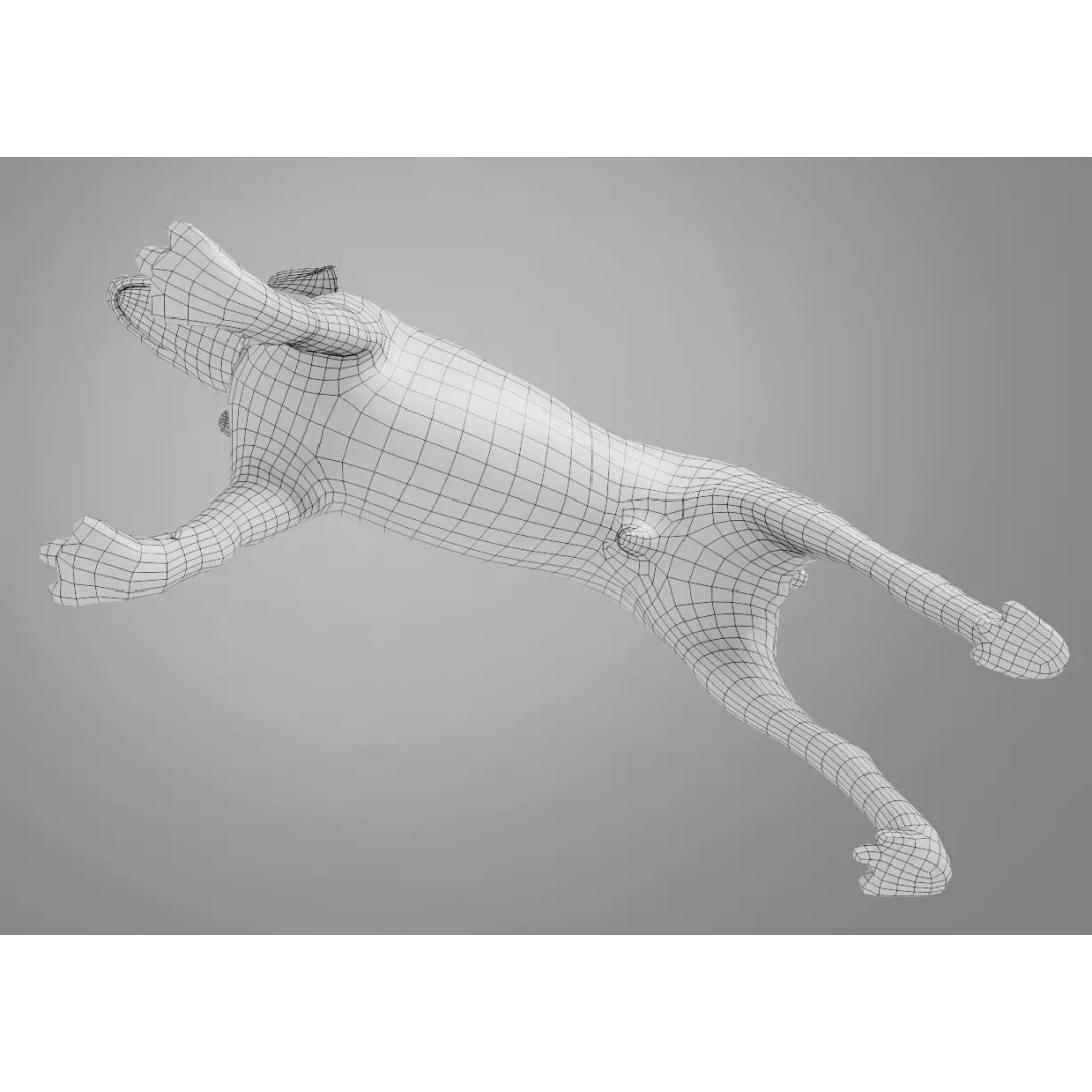 Dog 3D Model – Low Poly Rigged Animal Asset for Animation - View 7