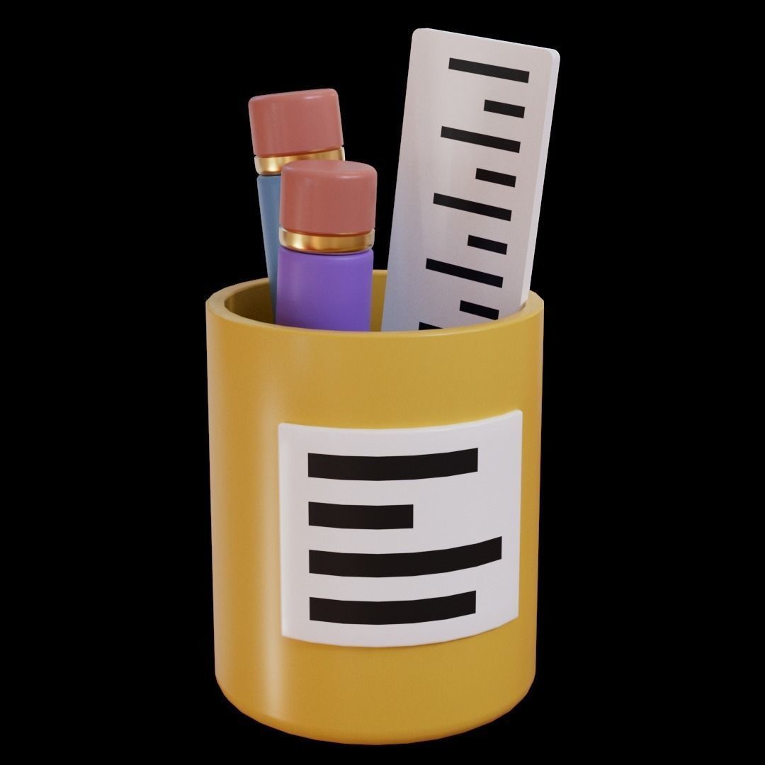 Educational Objects 3D Model – Low Poly Science Tools, FBX - View 15