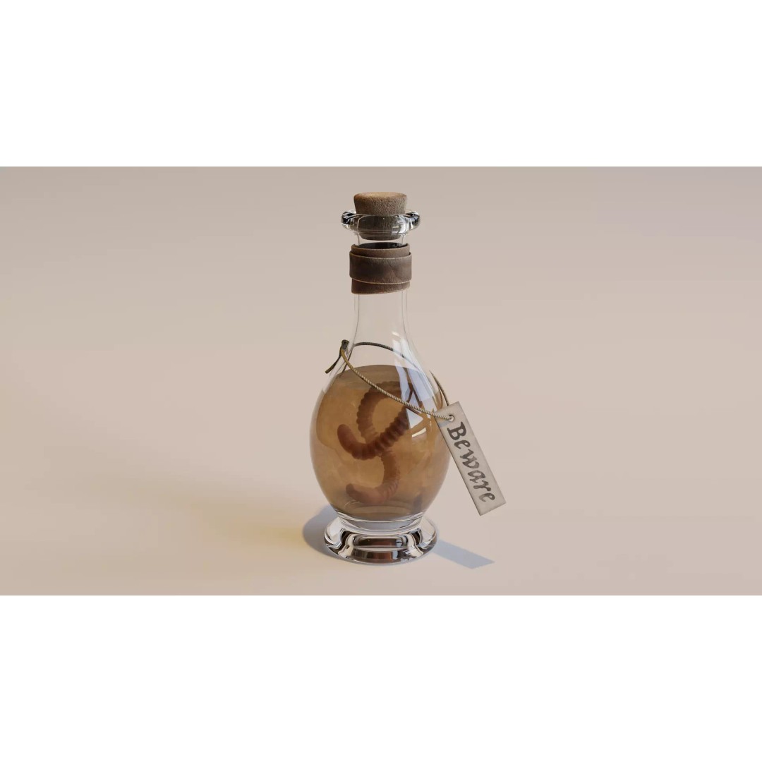 Potion Bottle 3D Model – Low Poly Game Asset, FBX, PBR Textures - View 2