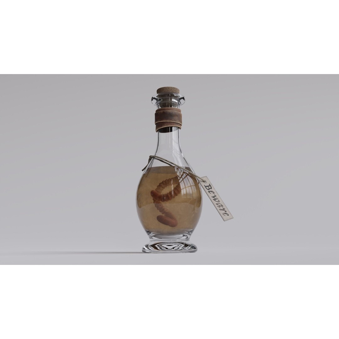 Potion Bottle 3D Model – Low Poly Game Asset, FBX, PBR Textures - View 6