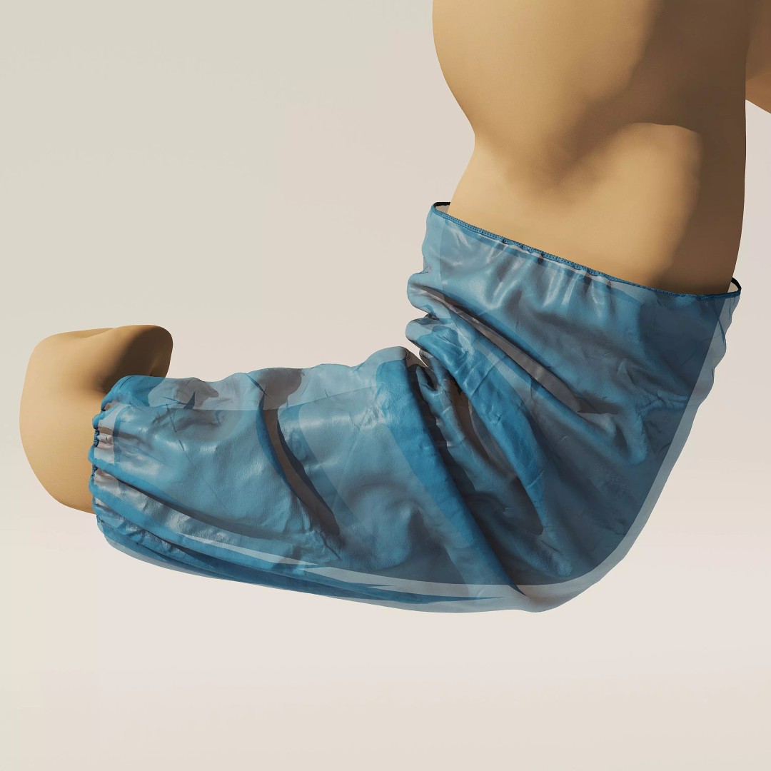 Oversleeve 3D Model – High Poly Medical Clothing, FBX, OBJ - View 2