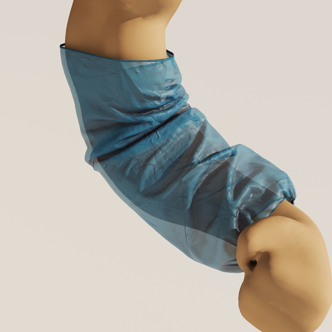 Oversleeve 3D Model – High Poly Medical Clothing, FBX, OBJ - View 4