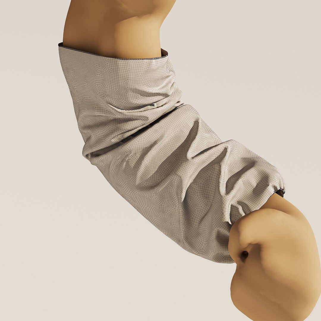 Oversleeve 3D Model – High Poly Medical Clothing, FBX, OBJ - View 5