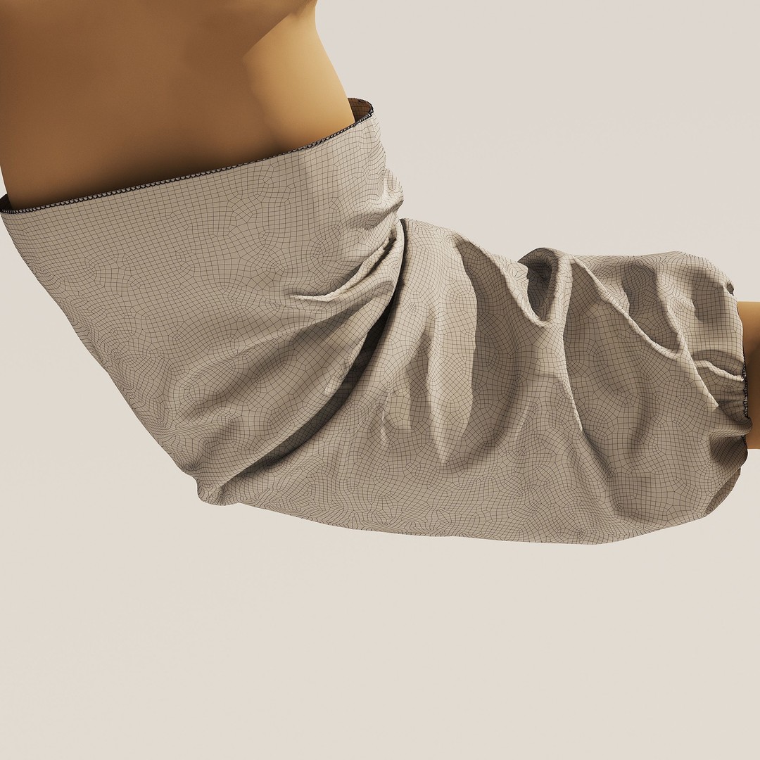 Oversleeve 3D Model – High Poly Medical Clothing, FBX, OBJ - View 6