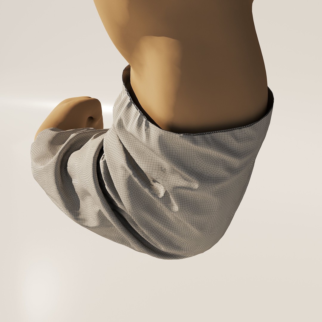 Oversleeve 3D Model – High Poly Medical Clothing, FBX, OBJ - View 9